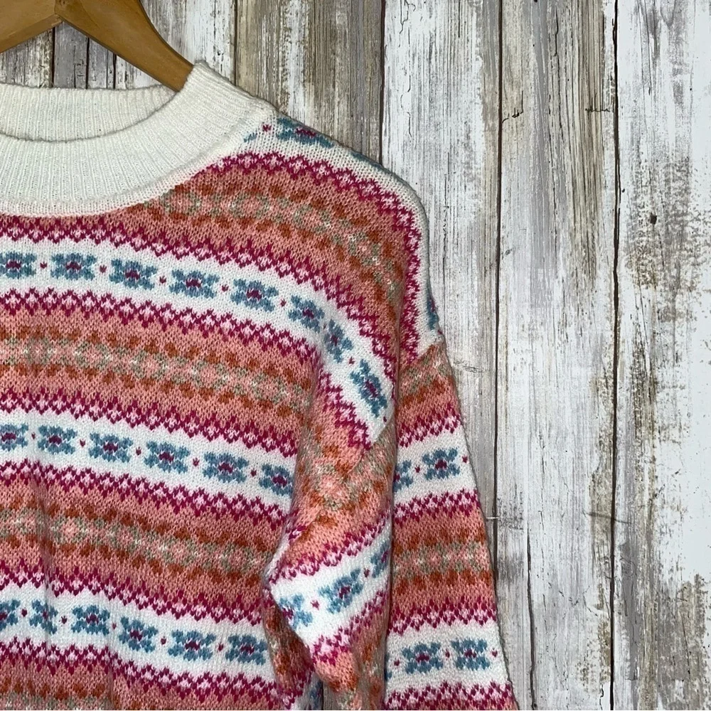 NWT Wild Fable Faire Isle Crop Sweater - Picture 3 of 6